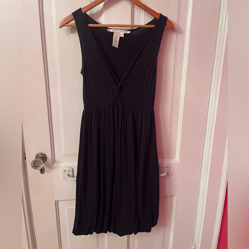 Max Studio Elegant Black Midi Dress